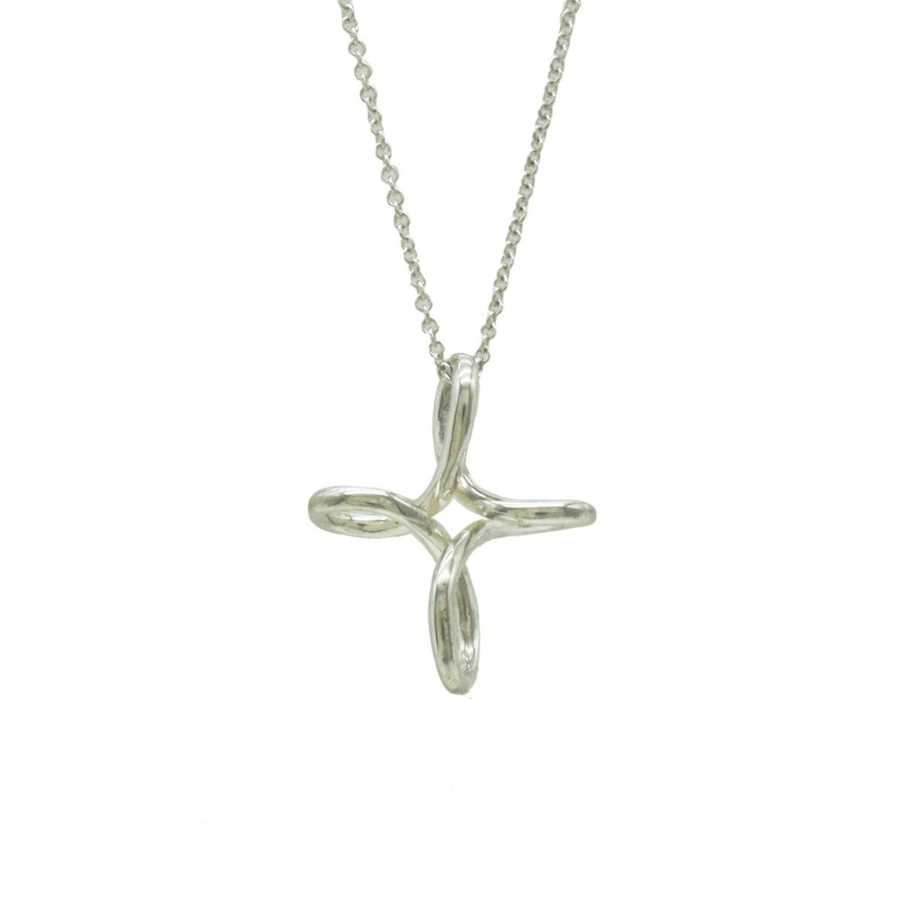 TIFFANYCo Tiffany Co Elsa Peretti Infinity Cross Necklace Pendant Silver